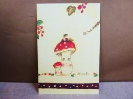 【mushroom】ポストカード(きのこ親子)