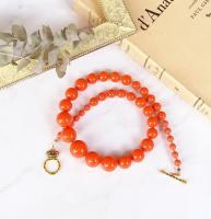 【Humming♪Heart】アクリル大玉のネックレス(オレンジ)