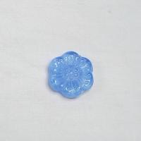 【チャルカ】ビーズ イングランドの花(透明薄青)