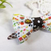 【nana】スリーピン[動物柄/ピン4cm/茶チェック]